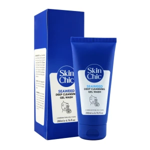 ژل شوینده صورت پوست چرب اسکین شیک حاوی عصاره جلبک دریایی